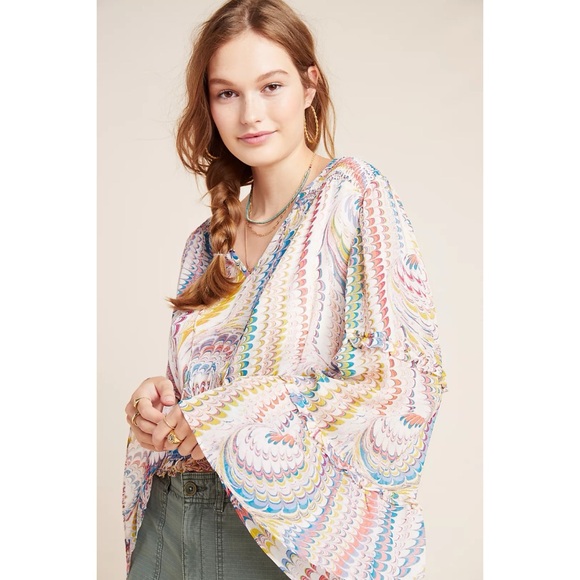 Anthropologie Jessa Peasant Blouse - Picture 2 of 7